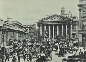 英格兰银行，Threadneedle街，伦敦金融城，1890年 作者 英国摄影师