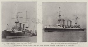 Belleville v Scotch Boilers，从Spithead到直布罗陀的巡洋舰之间的测试赛 作者 英国摄影师