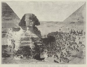 国王二百周年纪念苏格兰人，新狮身人面像下的狮身人面像 作者 英国摄影师
