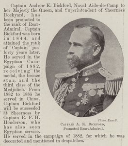 AK Bickford上尉，晋升为海军少将 作者 英国摄影师