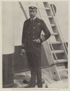 1898年6月25日，在托贝的HMS Crescent的约克公爵HRH上尉 作者 英国摄影师