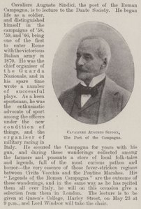 Campagna的诗人Cavaliere Augusto Sindici 作者 英国摄影师