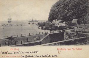 圣赫勒拿岛的厄恩河和易北河的运货船 作者 英国摄影师
