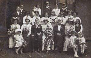 爱德华婚礼照片，约 1910 年（黑白照片） 作者 英国摄影师