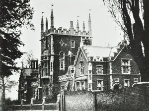 伊丽莎白女子学校，Broomhouse Lane：外观，1880年 作者 英国摄影师
