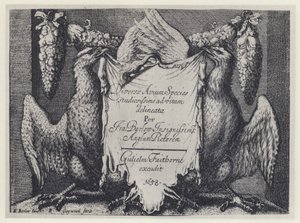 F Barlow, Diversae avium species, G Faithorne 1658 (b/w photo) 作者 英国摄影师