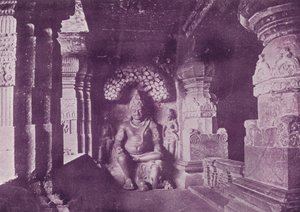 Indra，Ellora Caves的图 作者 英国摄影师