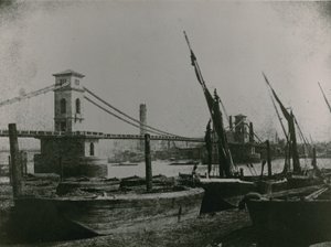 Hungerford桥的全景 作者 英国摄影师