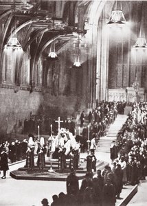 乔治五世于1936年在威斯敏斯特大厅中居住 作者 英国摄影师