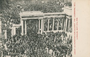 1908年9月27日在伦敦举行的反对许可法案的大演示 作者 英国摄影师