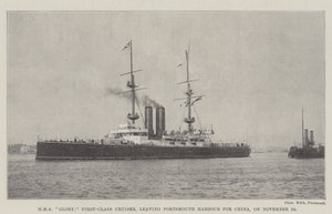HMS Glory，头等舱巡洋舰，于11月24日离开朴茨茅斯港前往中国 作者 英国摄影师