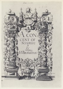 H Broughton，对圣经的同意，G Simpson 和 W White 1590（黑白照片） 作者 英国摄影师