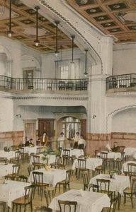 二十世纪初茶室的内部。明信片于1913年寄出。 作者 英国摄影师