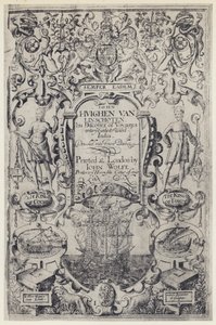J Linschoten, Discours of Voyages, J Wolfe 1598 (b/w photo) 作者 英国摄影师
