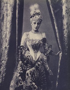 英国Gaiety剧院女演员Kate Vaughan（黑白照片）。 作者 英国摄影师