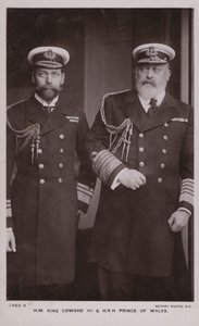 英王爱德华七世、英王乔治五世（黑白照片） 作者 英国摄影师