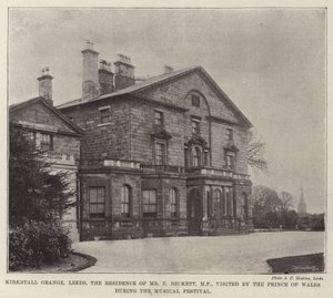 Kirkstall Grange，Leeds，E Beckett先生的住所，MP，在音乐节期间由威尔士亲王访问 作者 英国摄影师