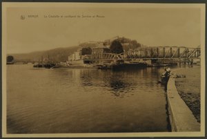 城堡和Sambre和Meuse，Namur，c.1914的交汇处 作者 英国摄影师