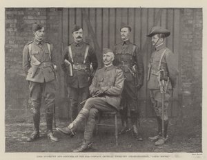 Dunraven勋爵和第67家公司Imperial Yeomanry（神枪手）的军官们，向南走 作者 英国摄影师