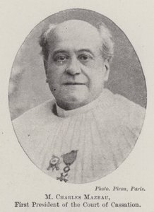 M Charles Mazeau，最高法院第一任总统 作者 英国摄影师