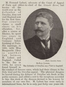 Dreyfus的后卫Maitre Labori访问英格兰 作者 英国摄影师