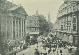 来自Mansion House的Mappin和Webb，Cheapside，西边，伦敦金融城，1890年 作者 英国摄影师