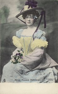 Marie Tempest，英国歌手兼演员（彩色照片） 作者 英国摄影师