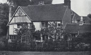 位于白金汉郡Chalfont St Giles的米尔顿小屋，他在伦敦瘟疫期间曾住在这里（黑白照片）。 作者 英国摄影师