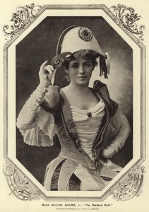 Maude Adams小姐，戴着面具球 作者 英国摄影师