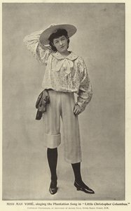 May Yohe小姐，在小克里斯托弗哥伦布演唱种植园歌曲 作者 英国摄影师