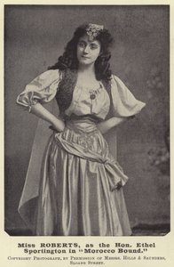 罗伯茨小姐，作为摩洛哥界的Hon Ethel Sportington 作者 英国摄影师