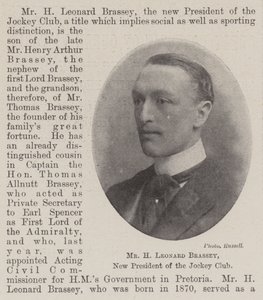赛马会新任主席H Leonard Brassey先生 作者 英国摄影师