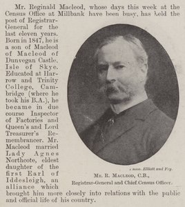 R Macleod先生，CB，注册总监和首席人口普查官 作者 英国摄影师