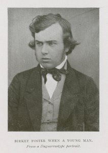 英国艺术家Myles Birket Foster，年轻时（黑白照片）。 作者 英国摄影师