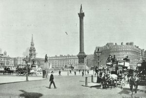 Nelsons Column，Trafalgar Square，Westminster LB：1898年从Cockspur Street向西北方向看 作者 英国摄影师