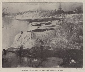 尼亚加拉在冬天，瀑布于1901年2月7日 作者 英国摄影师