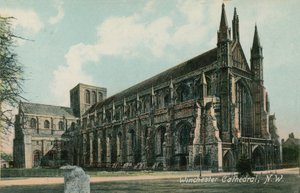 温彻斯特大教堂西北视图。明信片于1913年寄出。 作者 英国摄影师