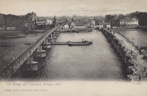 老桥和渡槽，普特尼，1878年 作者 英国摄影师