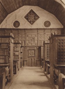 牛津：默顿学院，图书馆，北端（黑白照片） 作者 英国摄影师