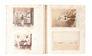 亨利·莫顿·斯坦利（Henry Morton Stanley）的相册页面（黑白照片） 作者 英国摄影师