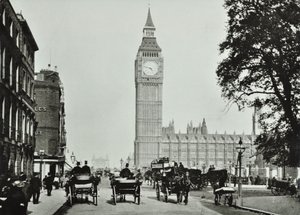 议会广场，威斯敏斯特LB：议会广场期待桥街，1895年 作者 英国摄影师