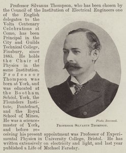 Silvanus Thompson教授 作者 英国摄影师