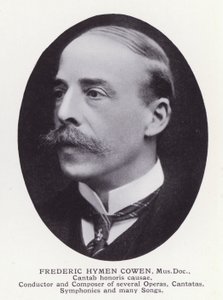 伦敦的知名人士。Frederic Hymen Cowen（黑白照片 作者 英国摄影师