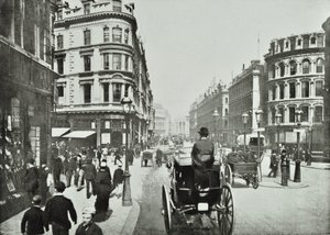 维多利亚女王街，1890年从伦敦市皇后街向东看 作者 英国摄影师
