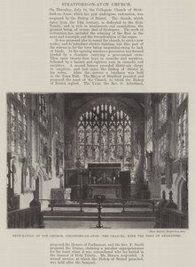 恢复教堂，埃文河畔斯特拉特福，Chancel，以及Shakspere之墓