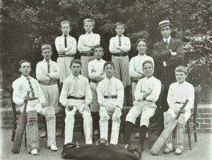Rosendale Road School：板球队，1897年 作者 英国摄影师