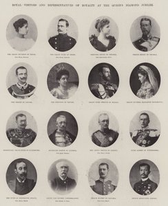 皇家访客和Queens Diamond Jubilee的皇室代表 作者 英国摄影师