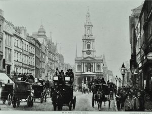 Saint Mary-le-Strand，Strand，Westminster LB：向东看到1895年的Saint Mary-le-Strand 作者 英国摄影师