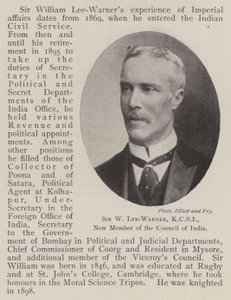 W Lee-Warner爵士，KCSI，印度理事会新成员 作者 英国摄影师