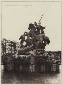 南方喷泉Witley法院，杜德利伯爵的所在地（黑白照片）。 作者 英国摄影师